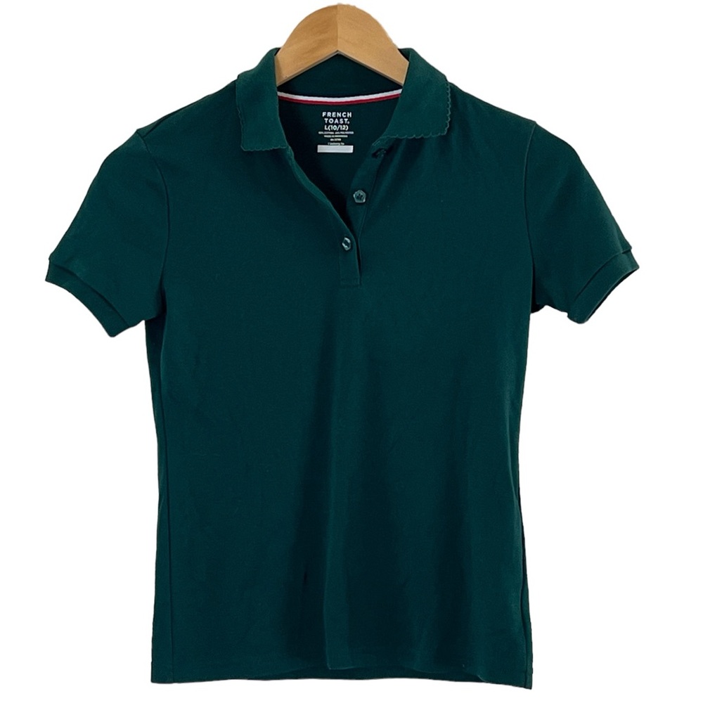 French Toast | LIKE NEW green cotton short sleeve uniform polo shirt siz…